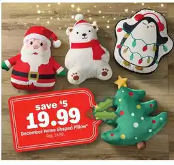 Meijer December Home Shaped Pillow offer