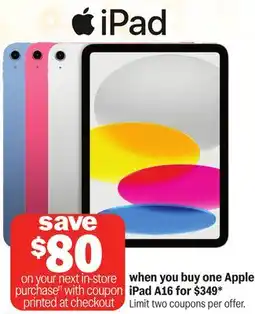 Meijer iPad A16 offer