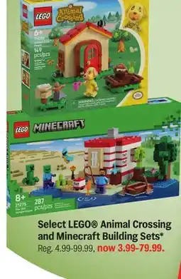 Meijer Select LEGO Animal Crossing and Minecraft Building Sets offer
