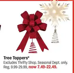 Meijer Tree Toppers offer