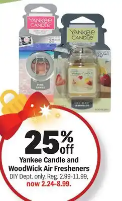 Meijer Yankee Candle and WoodWick Air Fresheners offer