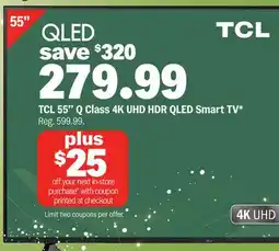 Meijer TCL 55 Q Class 4K UHD HDR QLED Smart TV offer