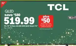 Meijer TCL 75 Q Class 4K UHD HDR QLED Smart TV offer