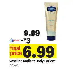 Meijer Vaseline Radiant Body Lotion offer