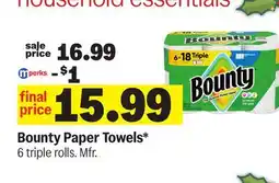 Meijer Bounty Paper Towels offer