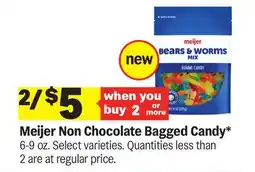 Meijer Meijer Non Chocolate Bagged Candy offer