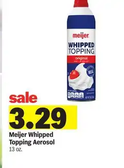 Meijer Meijer Whipped Topping Aerosol offer