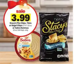 Meijer Stacy's Pita Chips, Thins or Bagel Chips 6.75-7.33 oz. or Sabra Hummus 10 oz offer