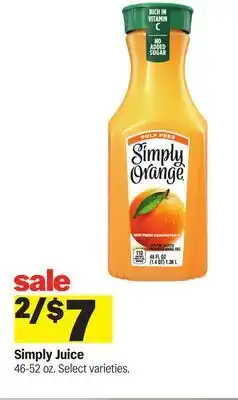 Meijer Simply Juice offer