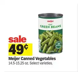 Meijer Meijer Canned Vegetables offer