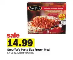 Meijer Stouffer's Party Size Frozen Meal offer