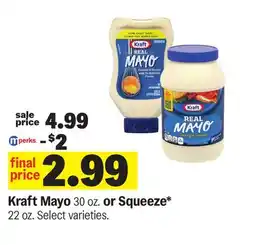 Meijer Kraft Mayo 30 oz. or Squeeze* 22 oz offer