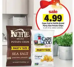 Meijer Cape Cod or Kettle Brand Party Size Potato Chips offer