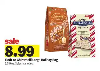 Meijer Lindt or Ghirardelli Large Holiday Bag offer