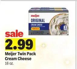 Meijer Meijer Twin Pack Cream Cheese offer