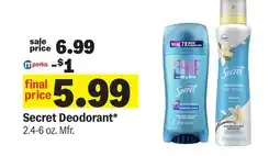 Meijer Secret Deodorant offer