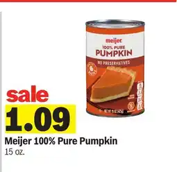Meijer Meijer 100% Pure Pumpkin offer