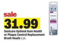 Meijer Sonicare Optimal Gum Health or Plaque Control Replacement Brush Heads offer
