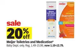 Meijer Meijer Toiletries and Medication offer