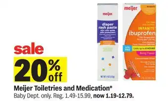 Meijer Meijer Toiletries and Medication offer