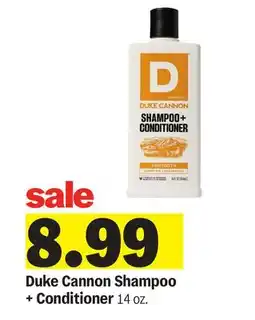 Meijer Duke Cannon Shampoo + Conditioner offer
