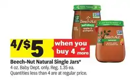 Meijer Beech-Nut Natural Single Jars offer