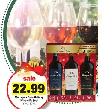 Meijer Ménage à Trois Holiday Wine Gift Set offer