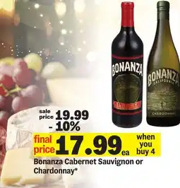 Meijer Bonanza Cabernet Sauvignon or Chardonnay offer