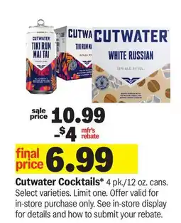Meijer Cutwater Cocktails offer
