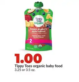 Hy-Vee Tippy Toes organic baby food offer
