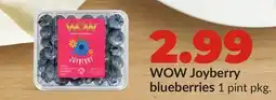 Hy-Vee WOW Joyberry blueberries offer