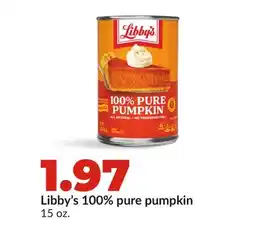 Hy-Vee Libby's 100% pure pumpkin offer