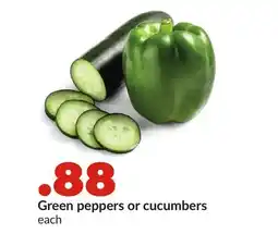Hy-Vee Green peppers or cucumbers offer