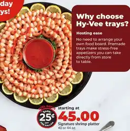 Hy-Vee Signature shrimp platter offer