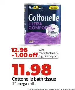 Hy-Vee Cottonelle bath tissue offer
