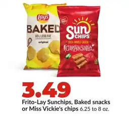 Hy-Vee Frito-Lay Sunchips, Baked snacks or Miss Vickie's chips offer