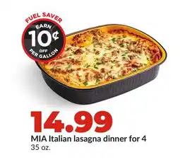Hy-Vee MIA Italian lasagna dinner for 4 offer