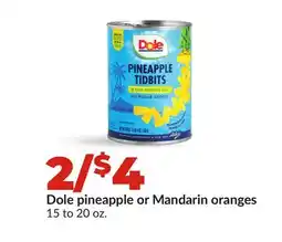 Hy-Vee Dole pineapple or Mandarin oranges offer