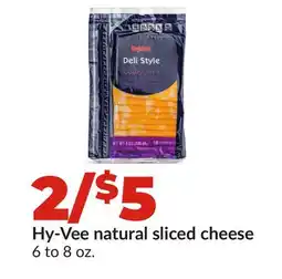 Hy-Vee Hy-Vee natural sliced cheese offer