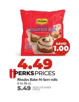 Hy-Vee Rhodes Bake-N-Serv rolls offer