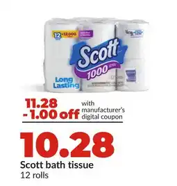 Hy-Vee Scott bath tissue offer