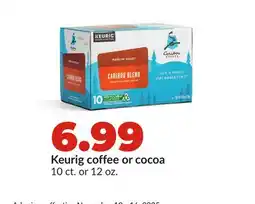 Hy-Vee Keurig coffee or cocoa offer