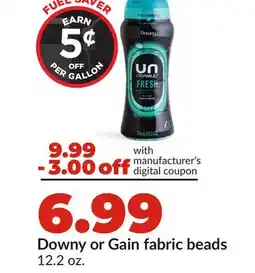 Hy-Vee Downy or Gain fabric beads offer