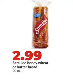 Hy-Vee Sara Lee honey wheat or butter bread offer