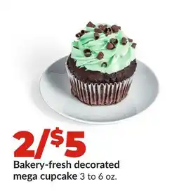 Hy-Vee Bakery-fresh decorated mega cupcake offer