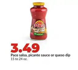 Hy-Vee Pace salsa, picante sauce or queso dip offer