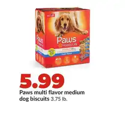 Hy-Vee Paws multi flavor medium dog biscuits offer
