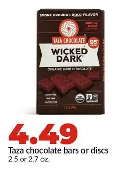 Hy-Vee Taza chocolate bars or discs offer