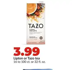 Hy-Vee Lipton or Tazo tea offer