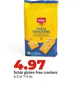 Hy-Vee Schär gluten free crackers offer